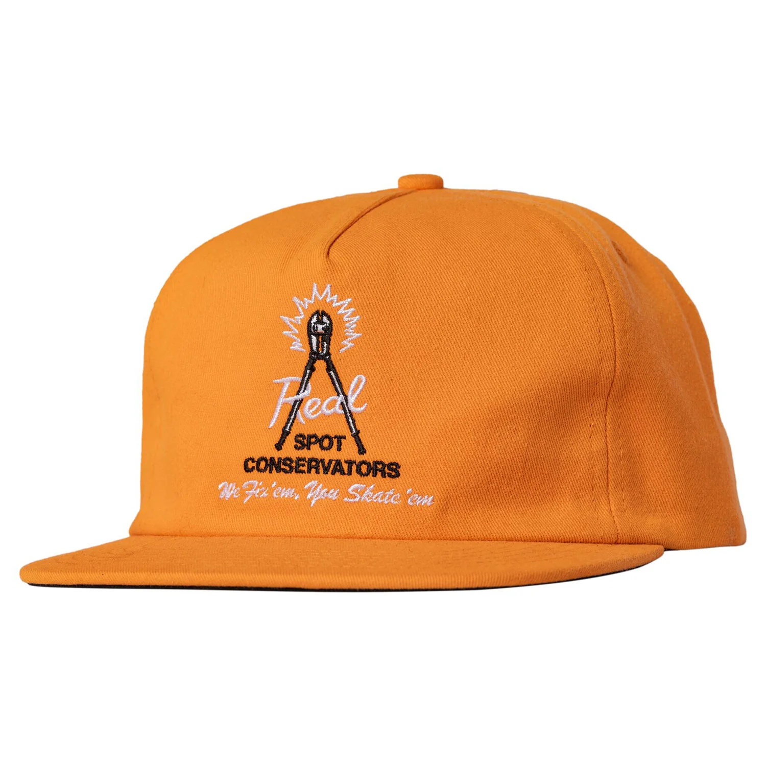 Real Skateboards Hat Spot Conservators Snapback Orange