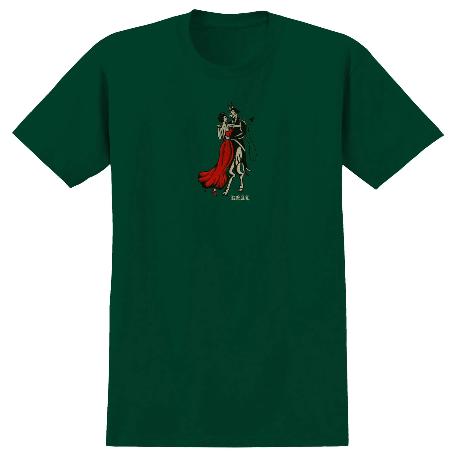 Real Skateboards Shirt Dance with the Devil Forest