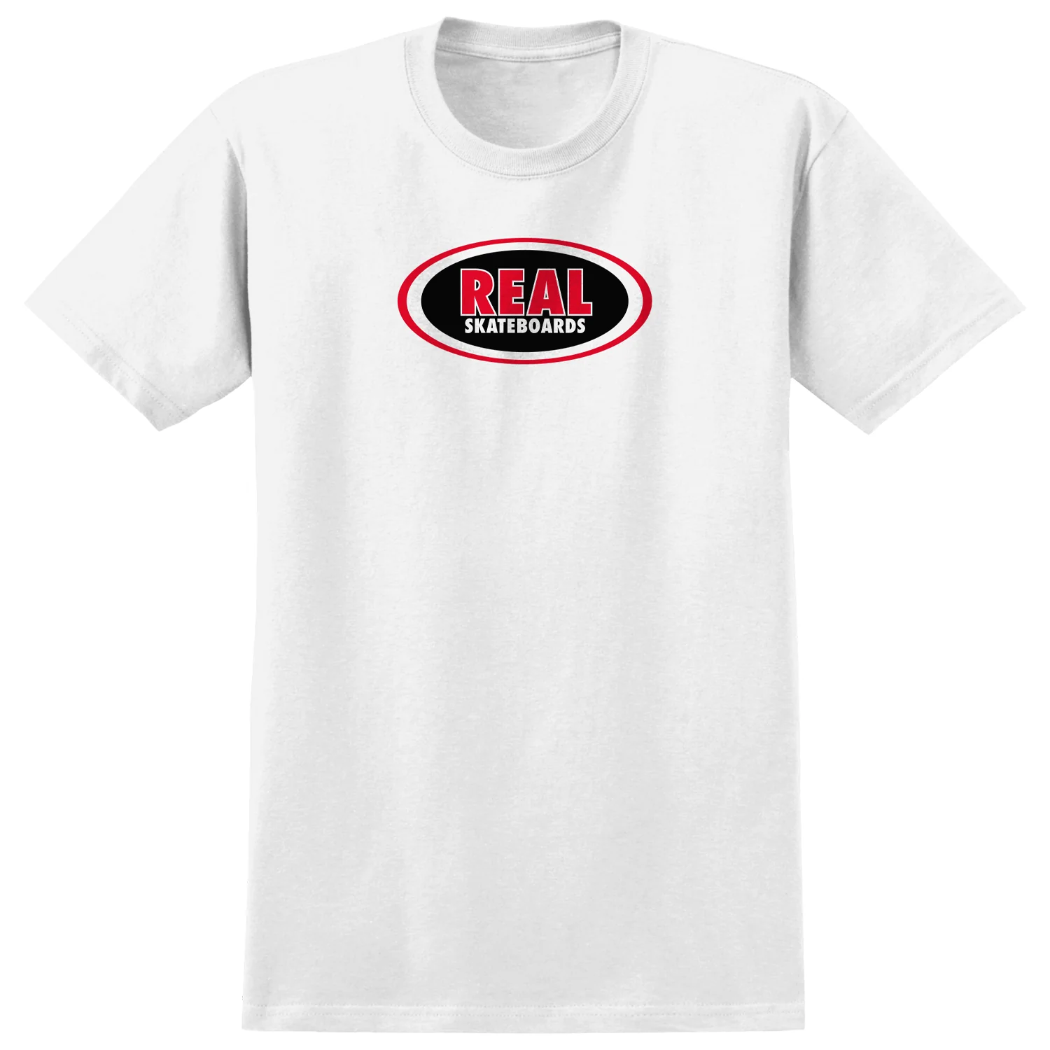 Real Skateboards Shirt Oval White/Red/Black