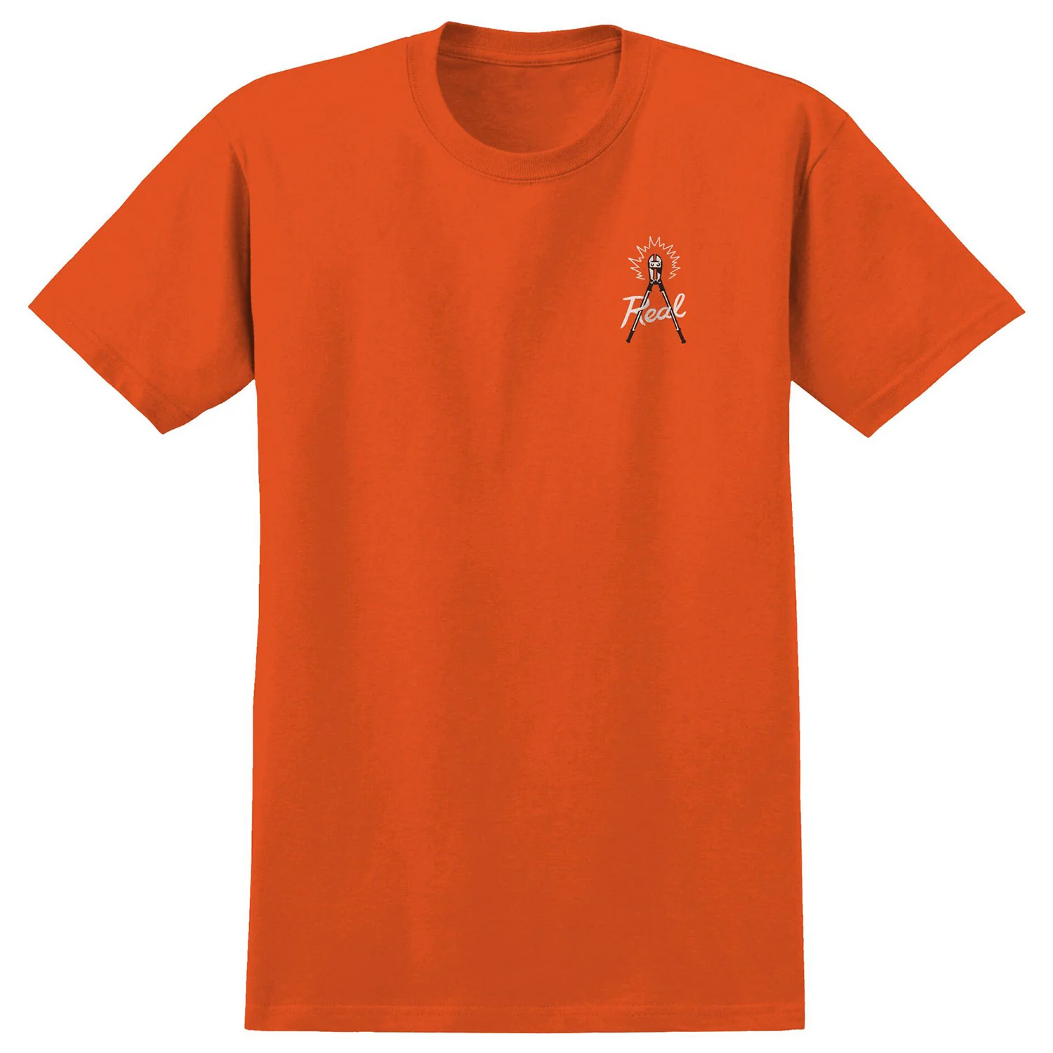 Real Skateboards Shirt Spot Conservators Orange/White/Black - Image 2