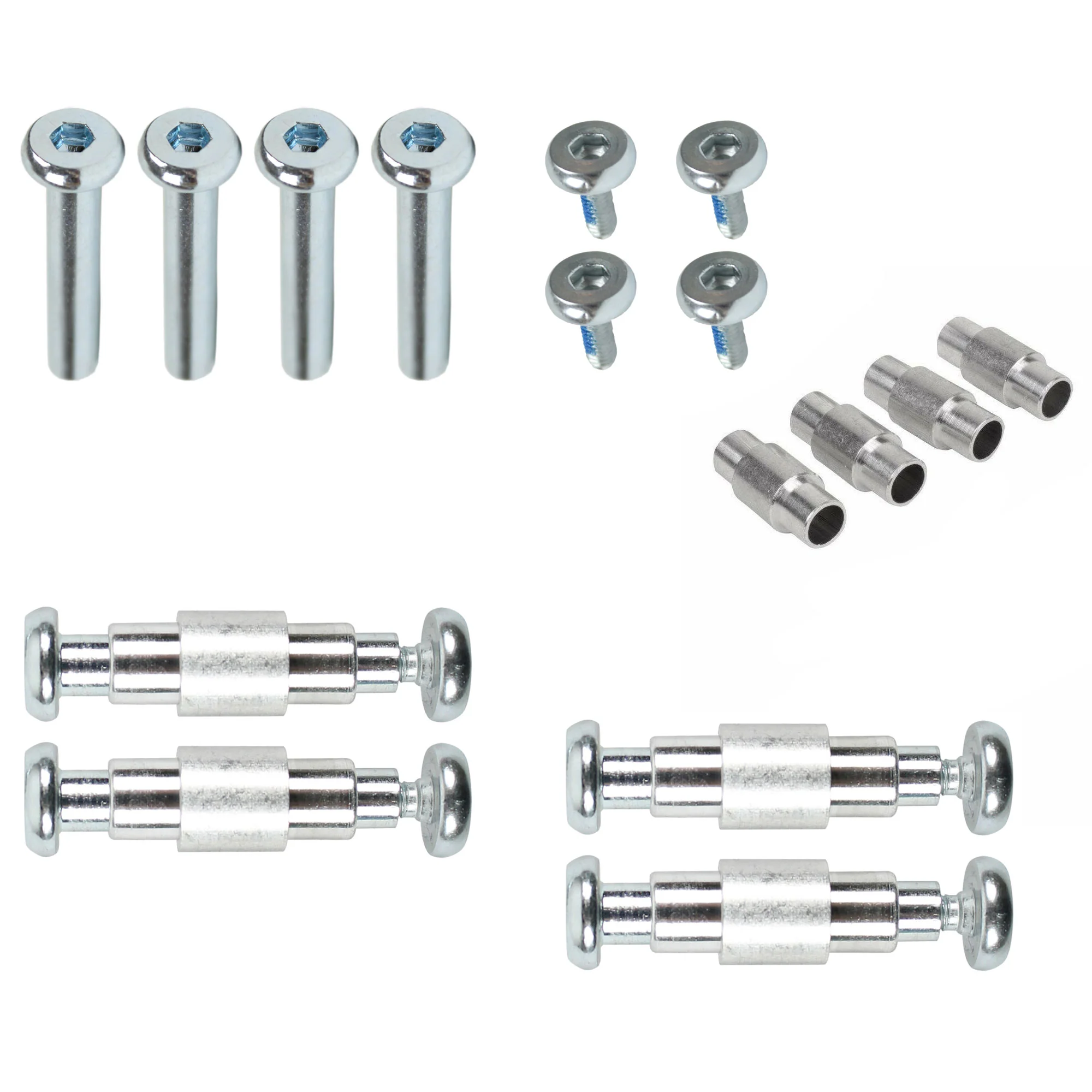 Replacement Inline Skate Axle and Spacers Kit - 30mm