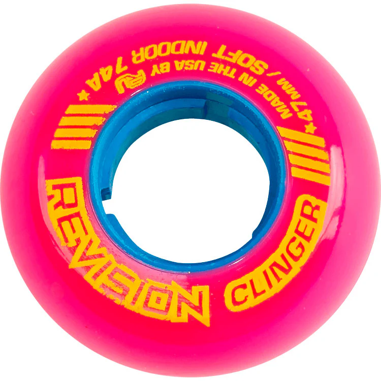 Revision Roller Hockey Wheels Indoor 47mm Clinger Goalie 74A Pink 10-Pack - Image 2