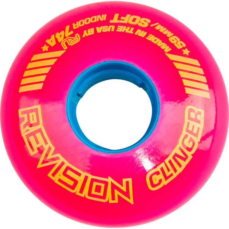 Revision Roller Hockey Wheels Indoor 59mm Clinger 74A Pink Single Wheel