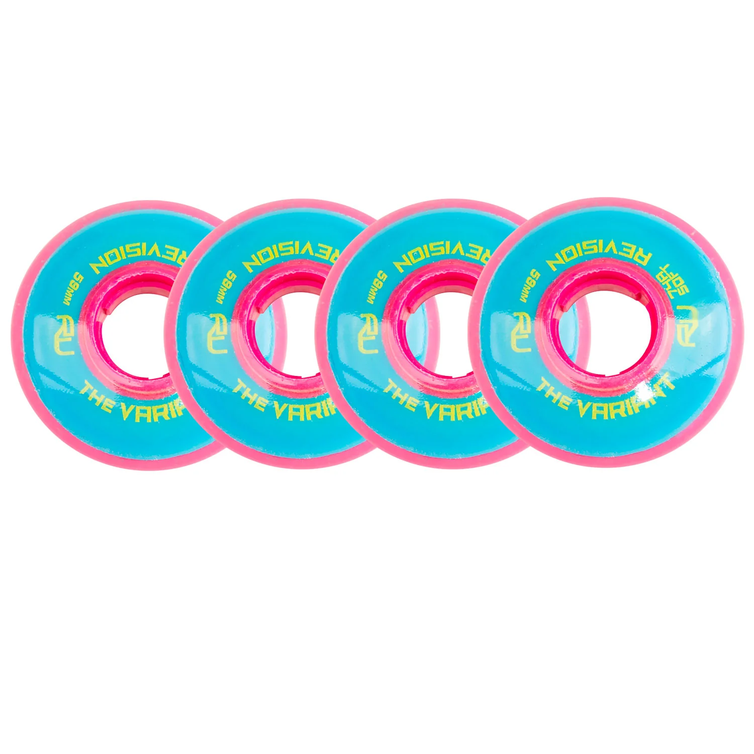 Revision Roller Hockey Wheels Indoor 59mm Variant Soft 74A 4-Pack
