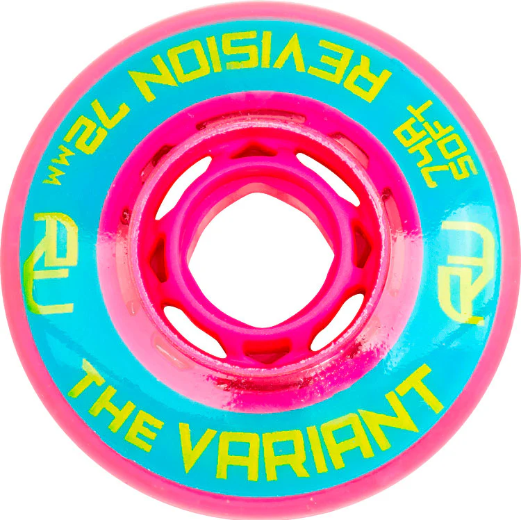 Revision Roller Hockey Wheels Indoor 72mm Variant Soft 74A 8-Pack - Image 2