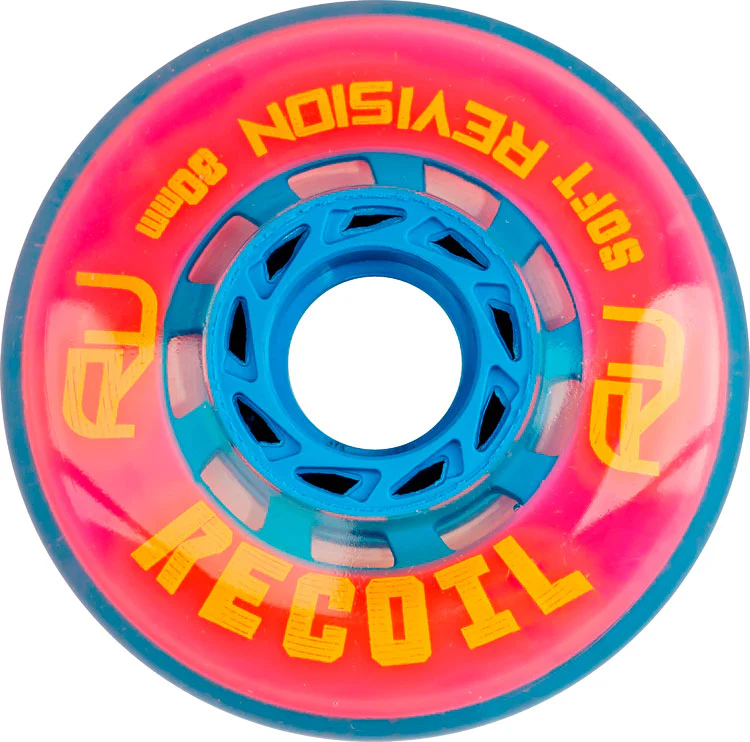 Revision Roller Hockey Wheels Indoor 76/80 HiLo Recoil Soft Pink 8-Pack - Image 2