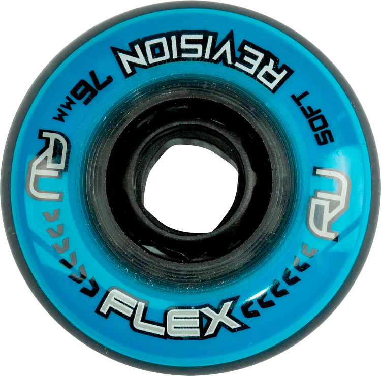 Revision Roller Hockey Wheels Indoor 76mm Flex Soft Blue Single Wheel
