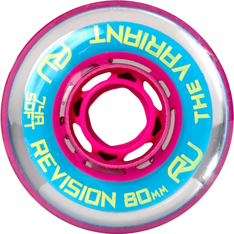 Revision Roller Hockey Wheels Indoor 80mm Variant Soft 74A 4-Pack - Image 2