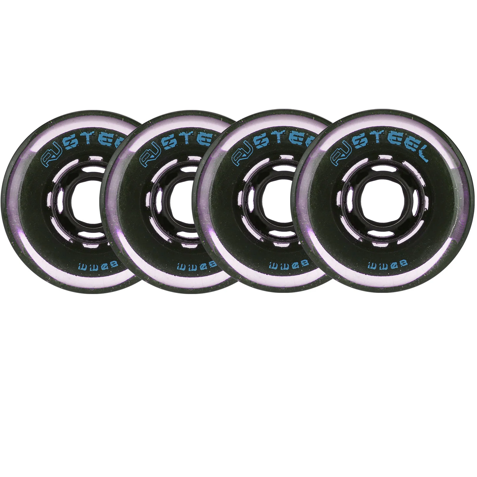 Revision Roller Hockey Wheels Multi Surface 76mm Variant Seel 80A Black/Blue 4-Pack