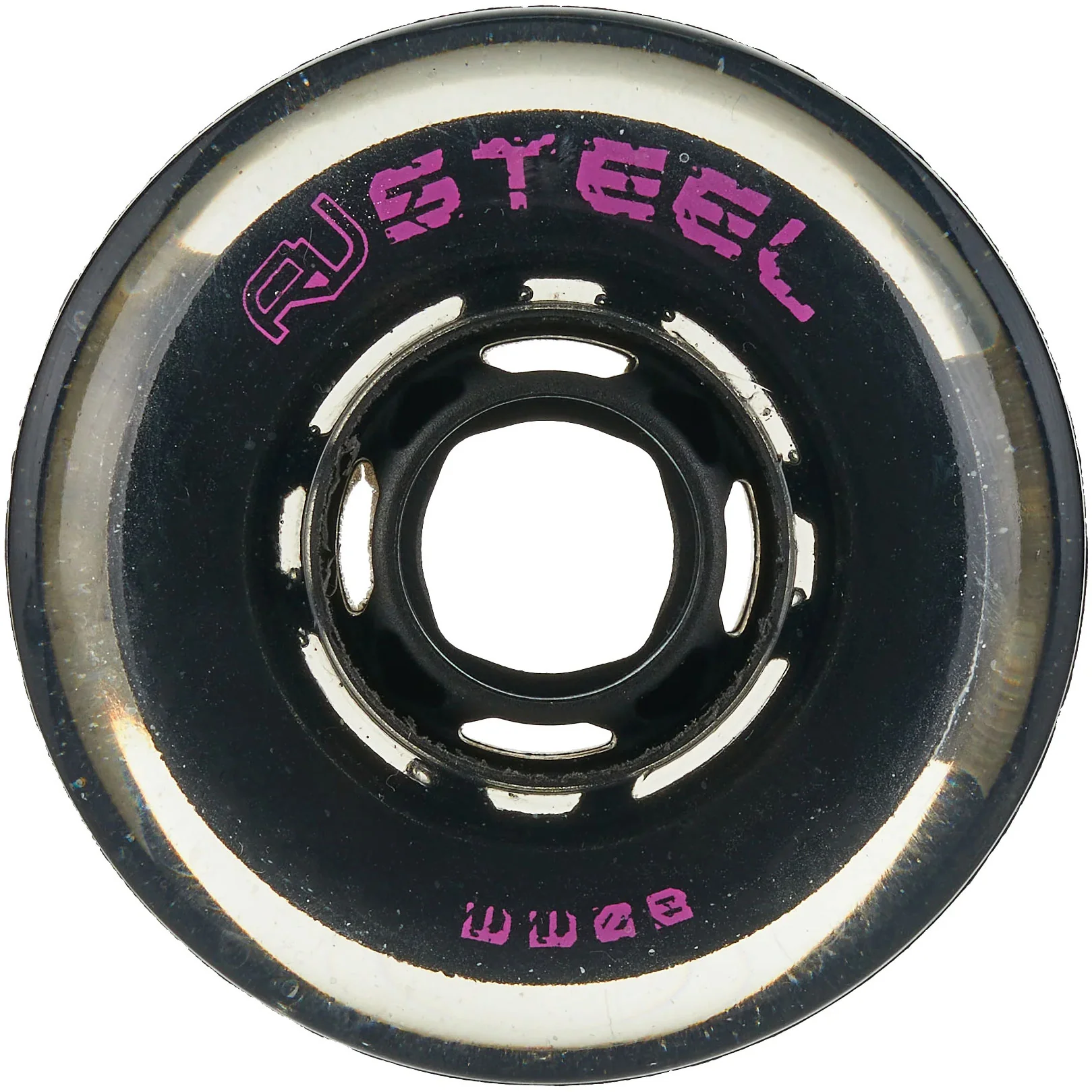 Revision Roller Hockey Wheels Multi Surface 80mm Variant Seel 80A Black/Pink 4-Pack - Image 2