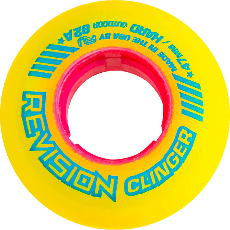 Revision Roller Hockey Wheels Outdoor 47mm Clinger Goalie 82A Yellow Single Wheel
