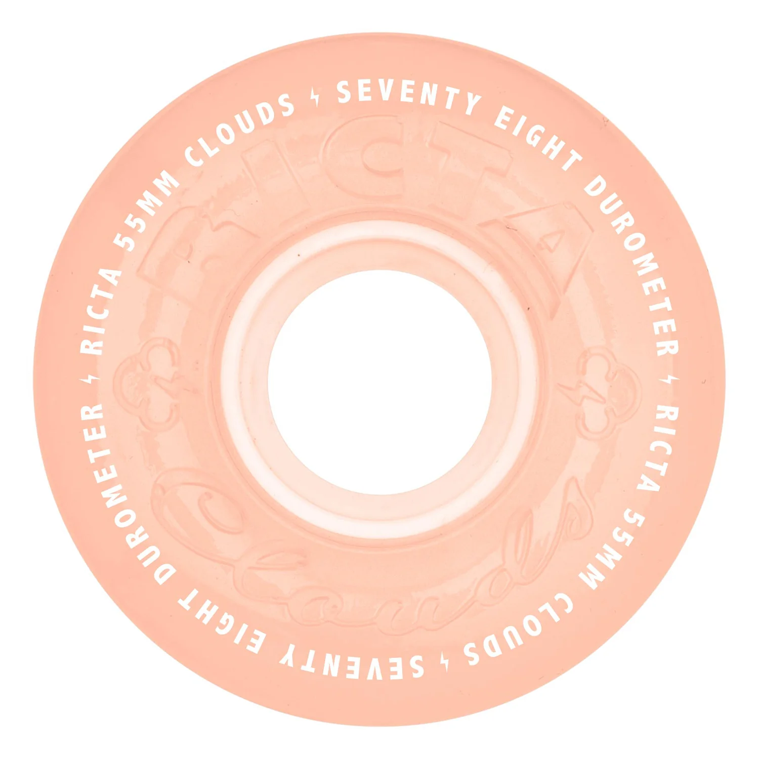 Ricta Skateboard Wheels 55mm Clouds 78A Glow in the Dark Red - Image 3