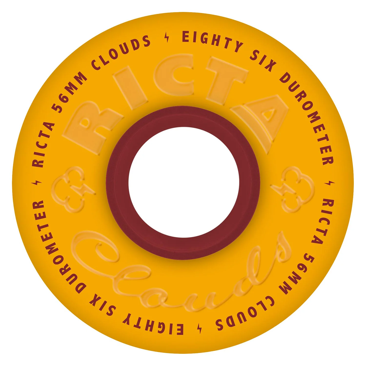 Ricta Skateboard Wheels 56mm Clouds 86A Mustard - Image 2