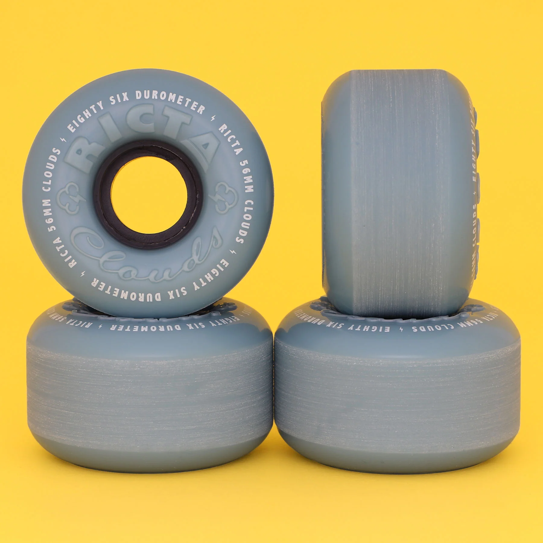 Ricta Skateboard Wheels 56mm Clouds 86A Sky Blue - Image 5