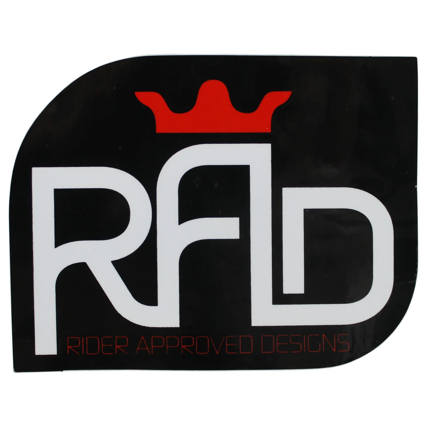 Rider Approved Designs Sticker 4.5" x 3.5" Black/White
