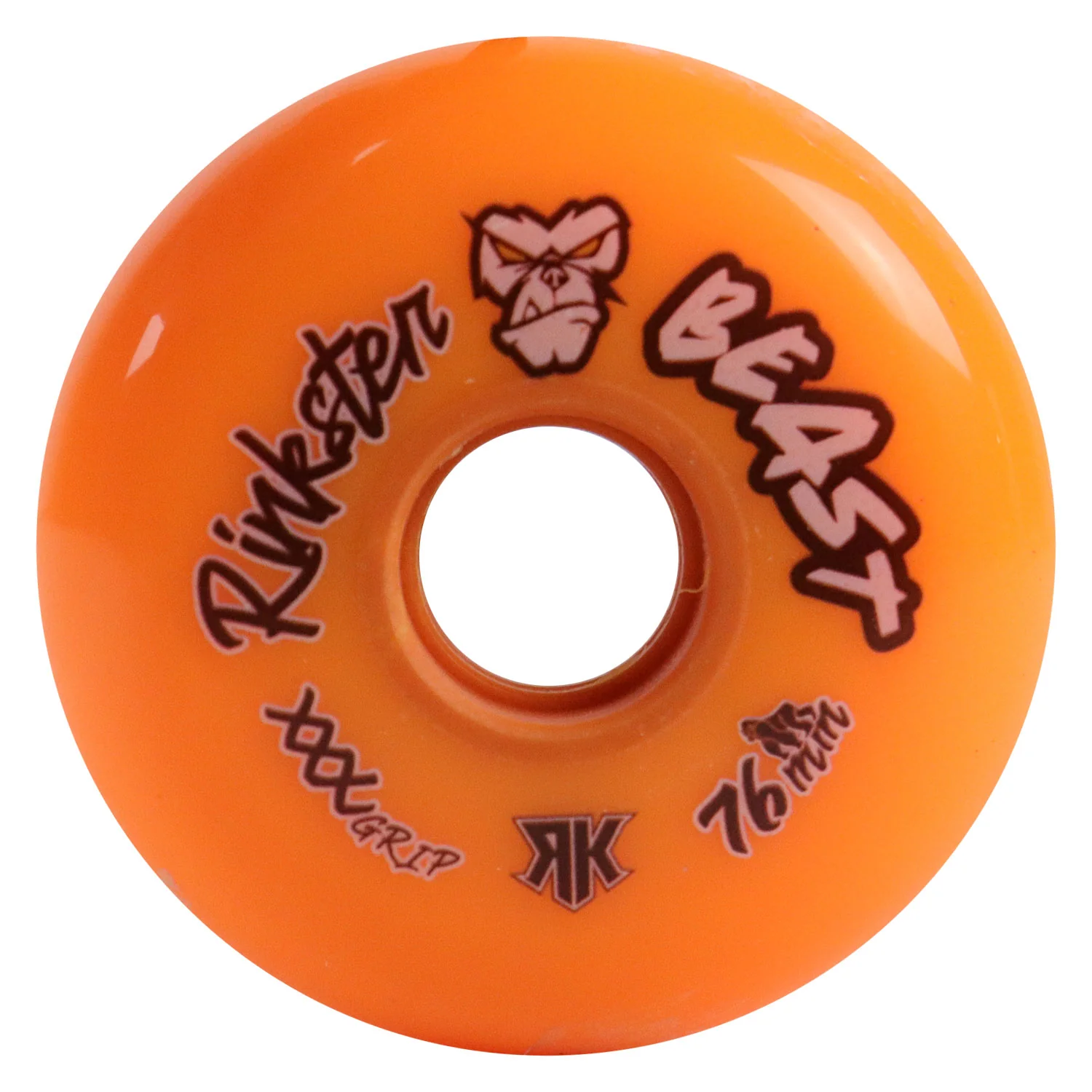 Rink Rat Roller Hockey Wheels Rinkster Beast 76mm XXX Grip Orange 8-Pack - Image 2