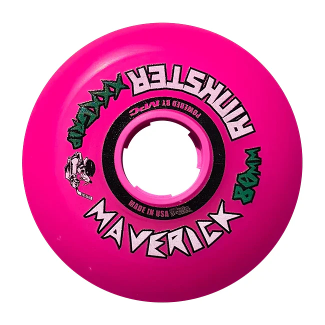 Rink Rat Roller Hockey Wheels Rinkster Maverick 76mm / 80mm HiLo XXX Grip Pink 8-Pack - Image 3