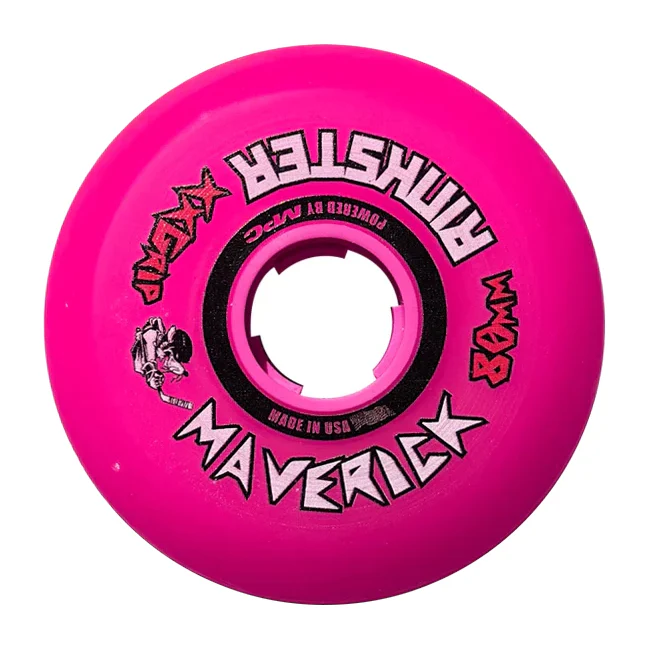 Rink Rat Roller Hockey Wheels Rinkster Maverick 80mm XX Grip Pink 8-Pack - Image 2
