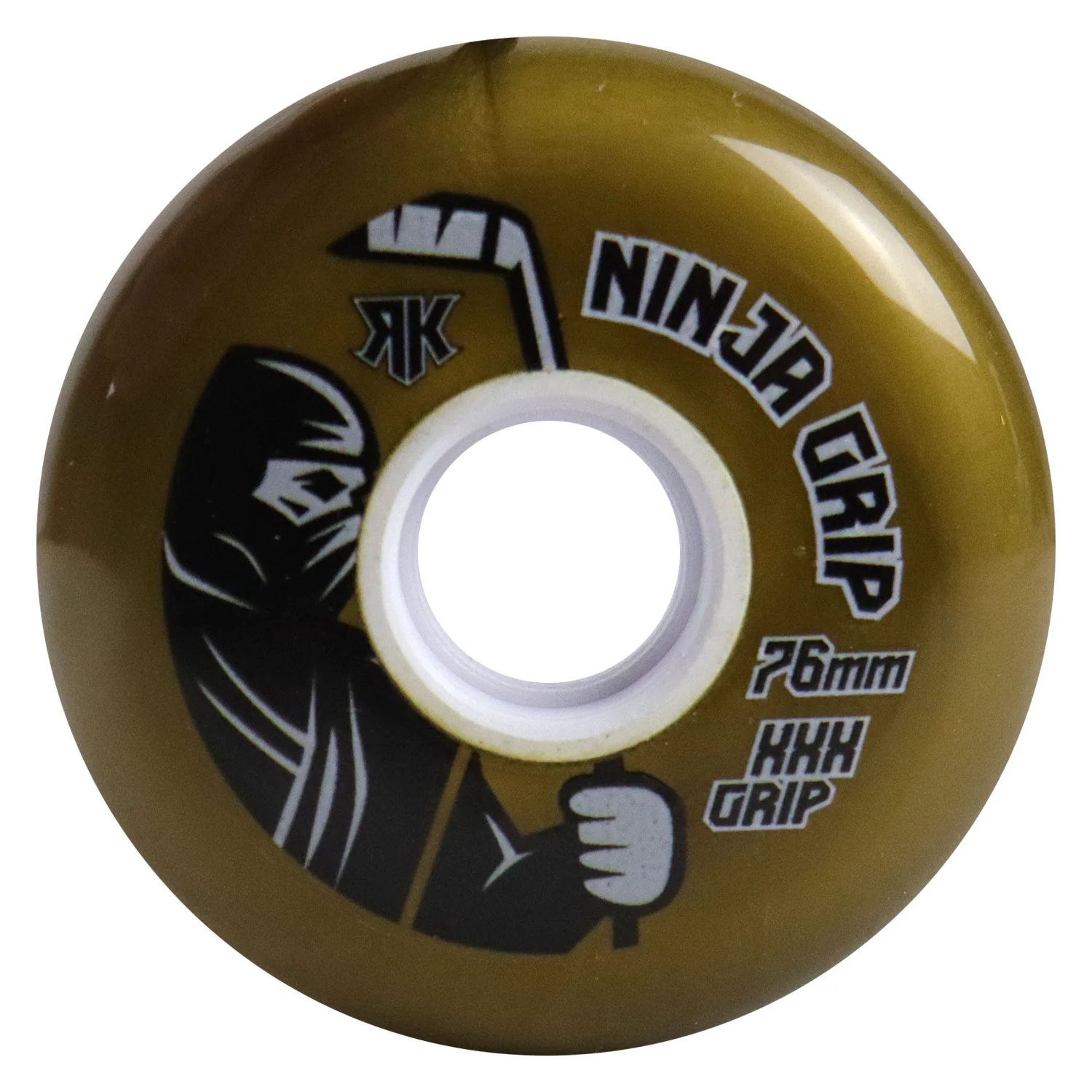 Rink Rat Roller Hockey Wheels Rinkster Ninja Grip 76mm XXX Grip Gold (Single)