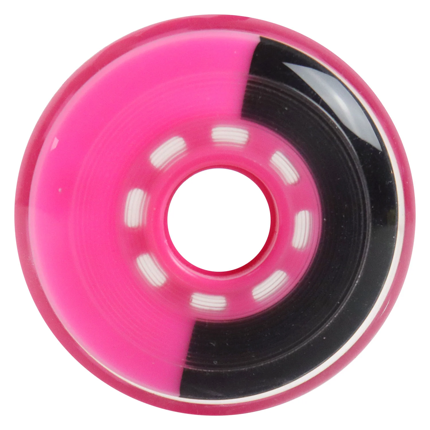 Rink Rat Roller Hockey Wheels Rinkster Split 76mm / 80mm HiLo XXX Grip Black/Pink 8-Pack - Image 5