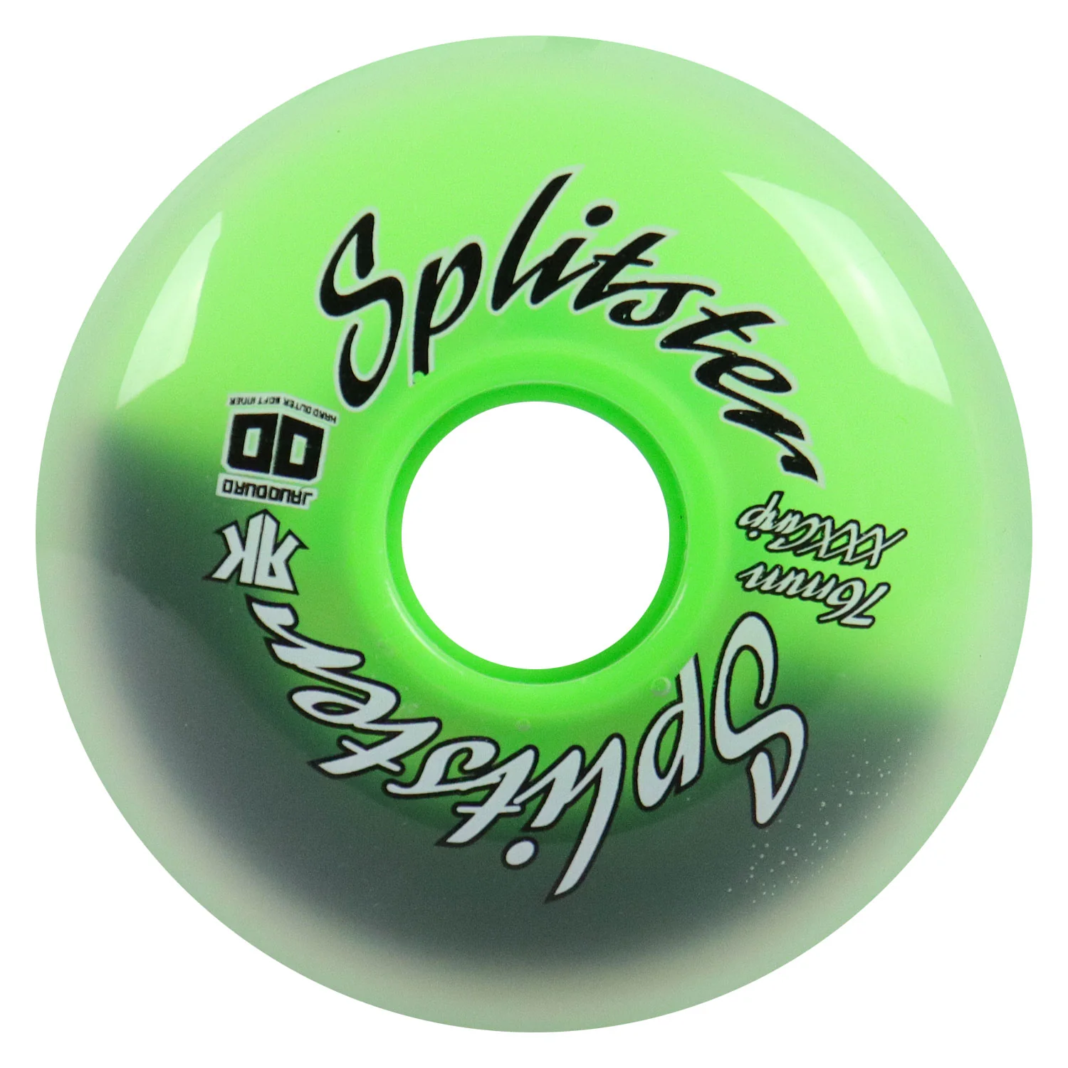 Rink Rat Roller Hockey Wheels Rinkster Splitster 76mm XXX Grip Black/Green 4-Pack - Image 2
