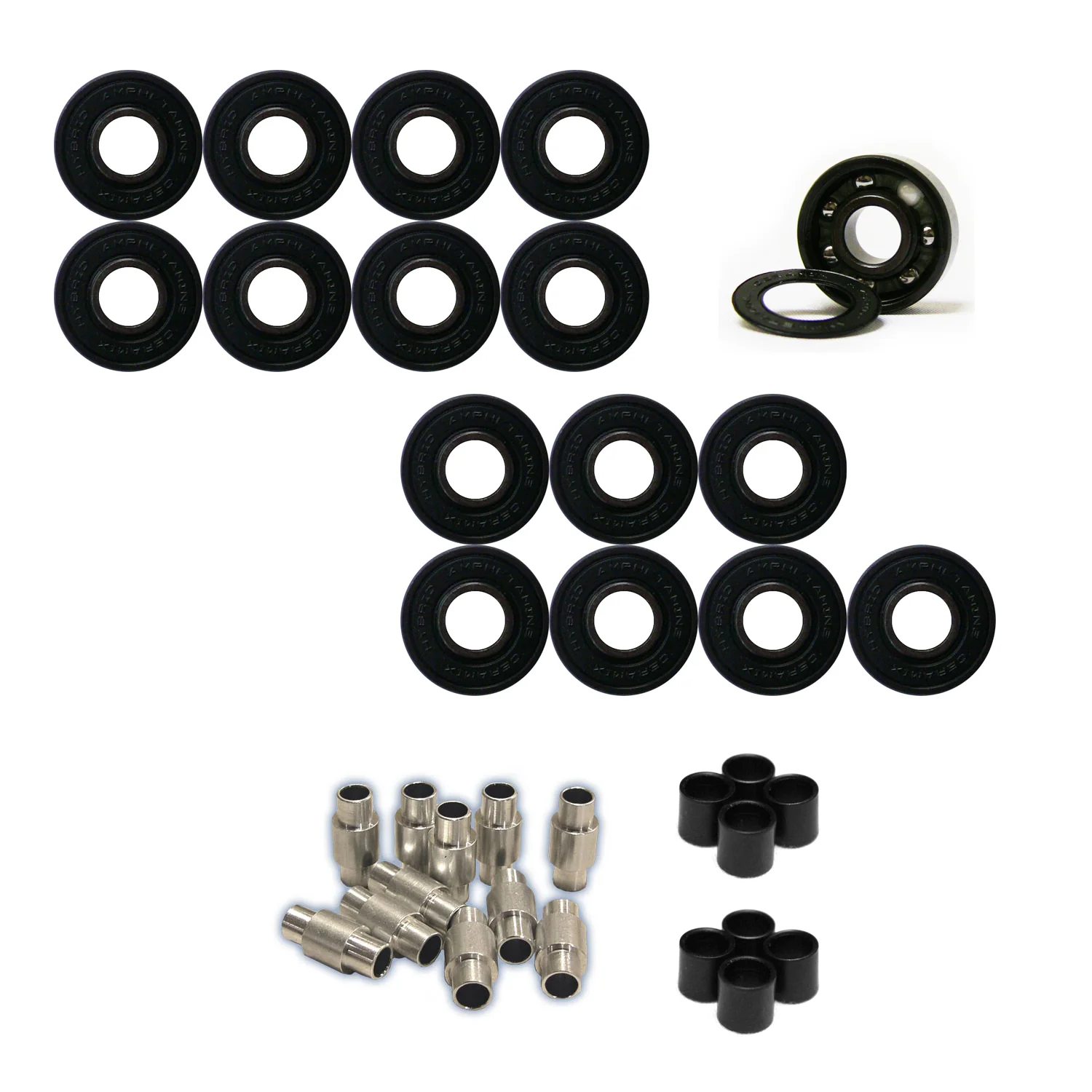 Rink Rat Roller Hockey Wheels Rinkster Street Outdoor X-Firm 8-Pack with Hybrid Ceramic Bearings - Image 4