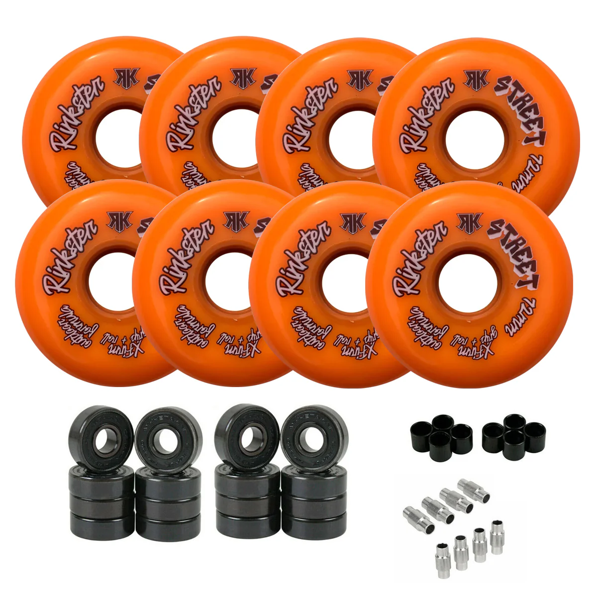 Rink Rat Roller Hockey Wheels Rinkster Street Outdoor X-Firm 8-Pack with Hybrid Ceramic Bearings - Image 6