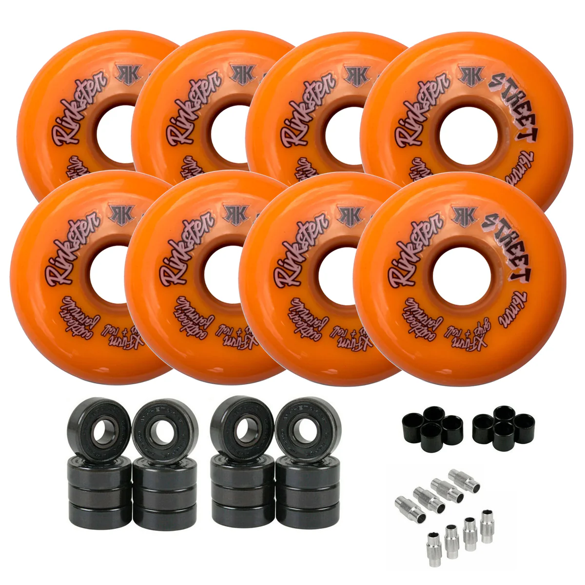 Rink Rat Roller Hockey Wheels Rinkster Street Outdoor X-Firm 8-Pack with Hybrid Ceramic Bearings - Image 8