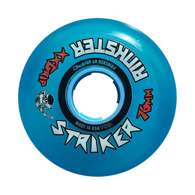 Rink Rat Roller Hockey Wheels Rinkster Striker 76mm XX Grip Blue 4-Pack - Image 2