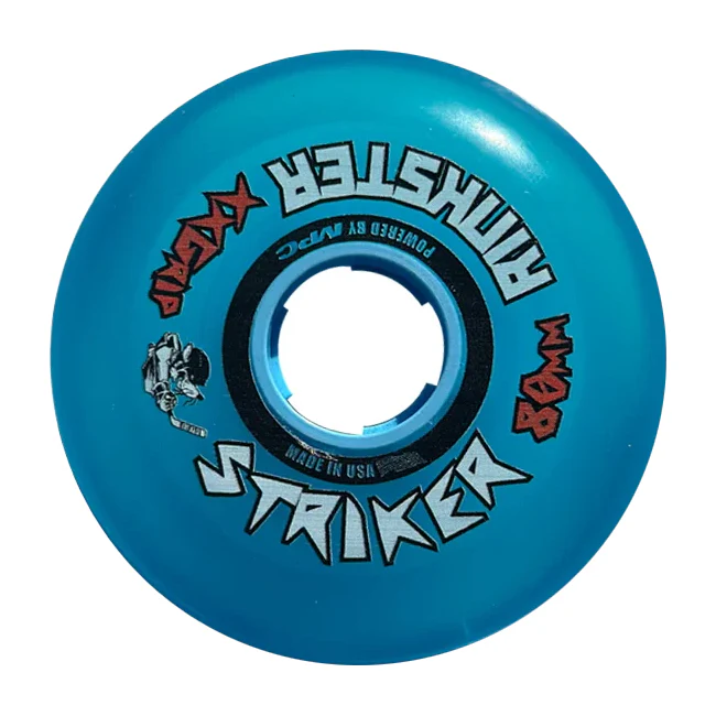Rink Rat Roller Hockey Wheels Rinkster Striker 80mm XX Grip Blue 8-Pack - Image 2