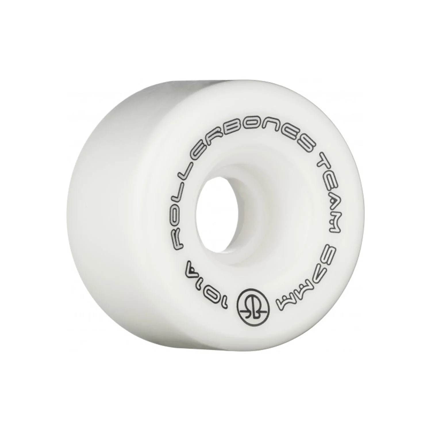 Rollerbones Quad Skate Wheels 57mm x 30mm Logo 101A 8-Pack White - Image 2