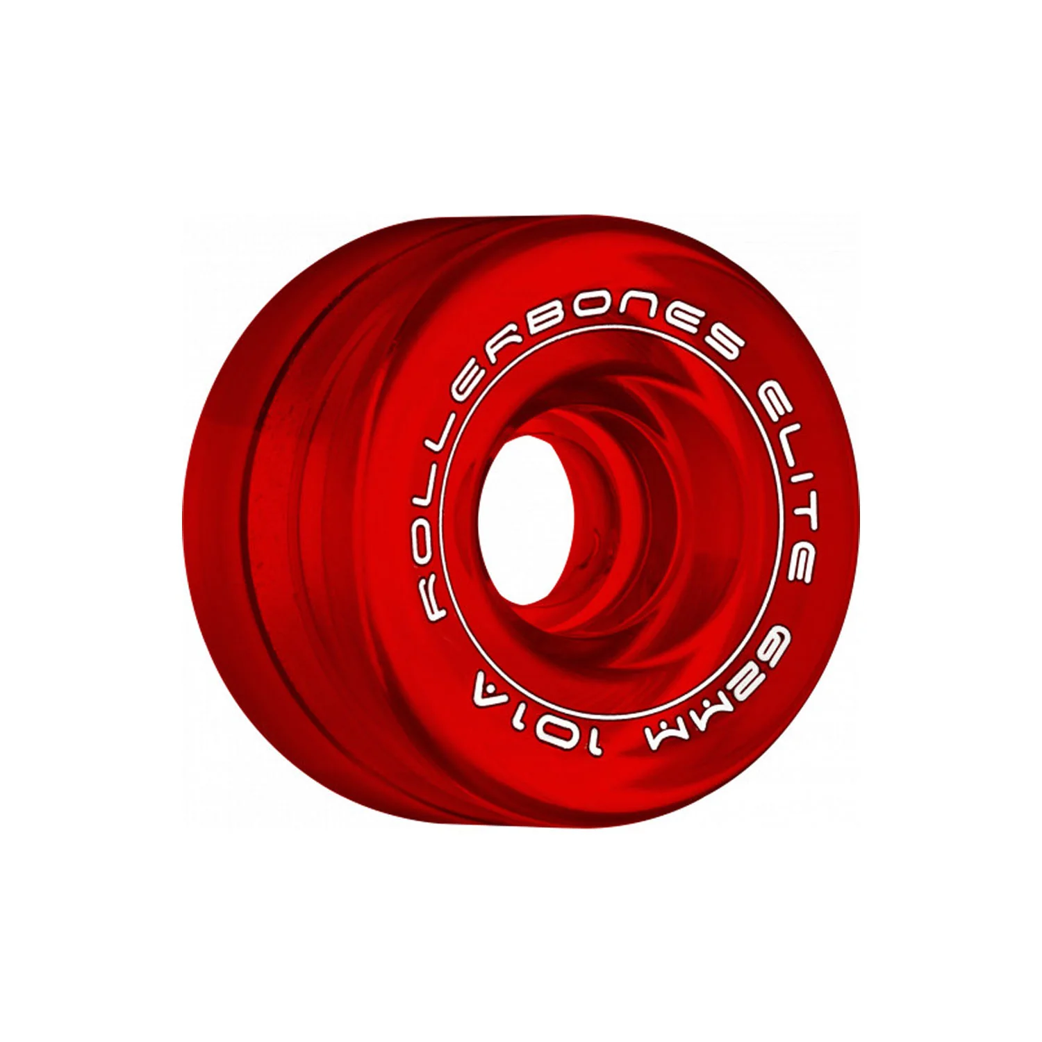 Rollerbones Quad Skate Wheels 62mm x 30mm Elite 101A 8-Pack Clear Red - Image 2