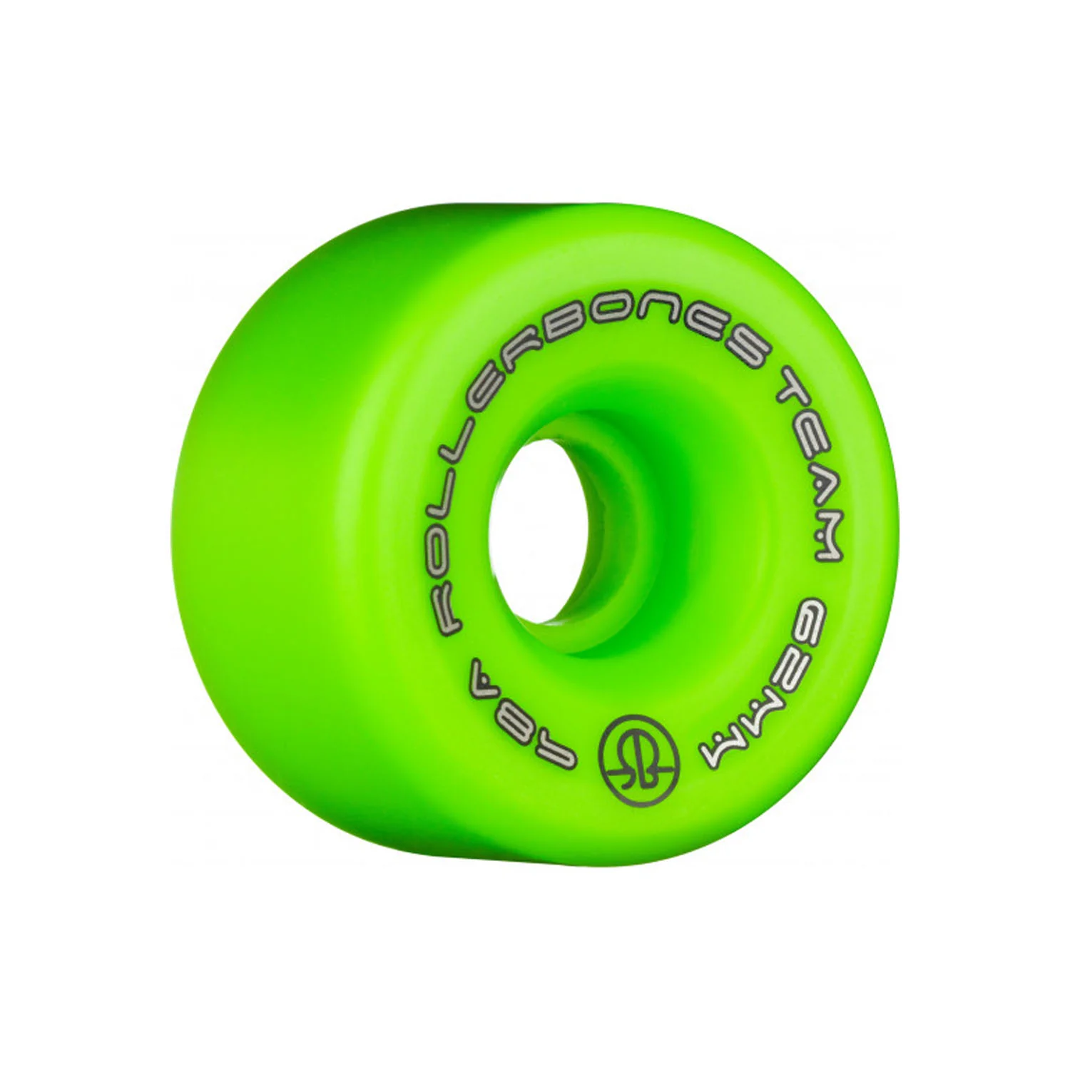 Rollerbones Quad Skate Wheels 62mm x 30mm Logo 98A 8-Pack Green - Image 2