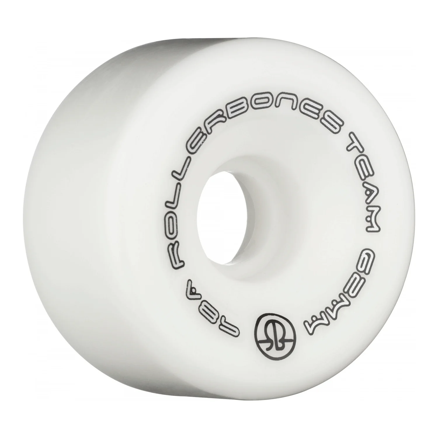 Rollerbones Quad Skate Wheels 62mm x 30mm Logo 98A 8-Pack White - Image 2