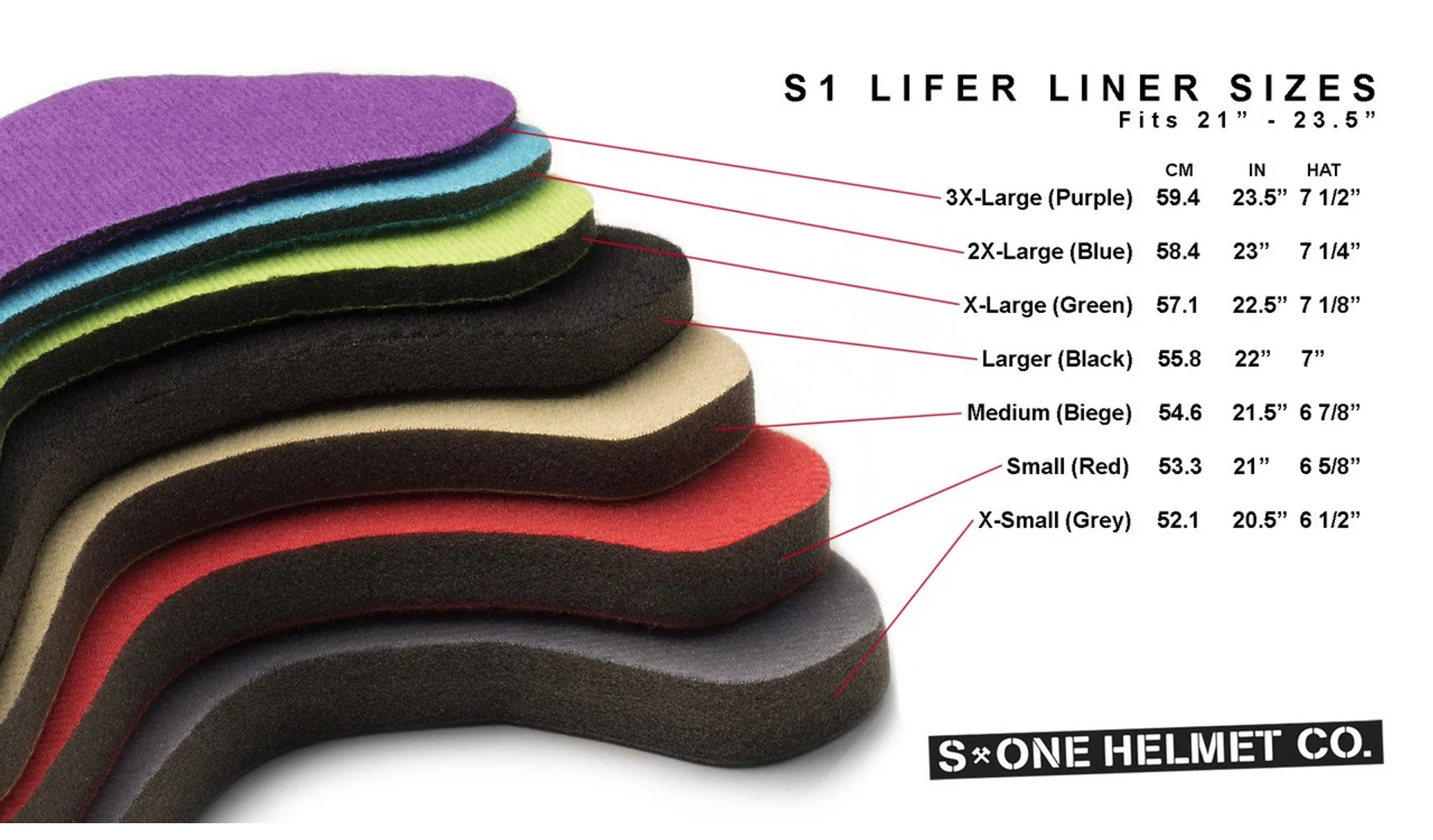 S-One Skateboard Helmet Lifer + 2 Sizing Liners - Choose Size/Color - Image 5