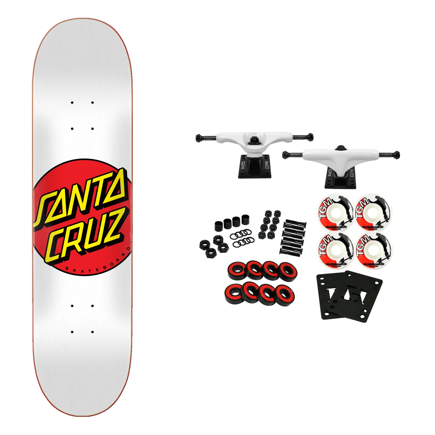 Santa Cruz Complete Classic Dot White 8.0" x 31.62"