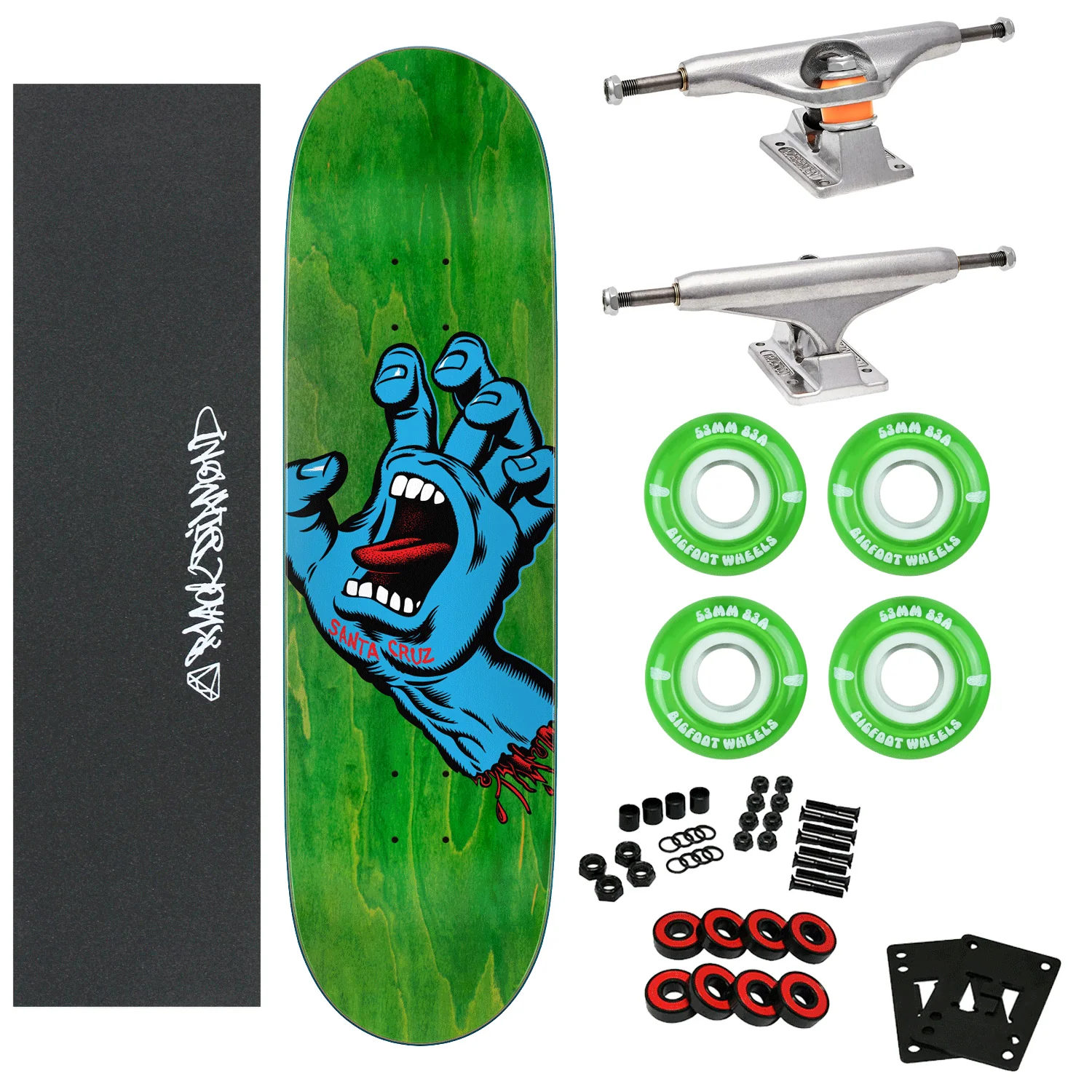 Santa Cruz Complete Screaming Hand 8.8" W/ Independent & Soft Wheels