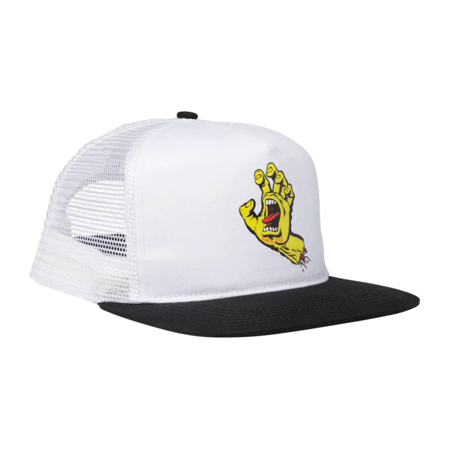 Santa Cruz Hat Screaming Hand Front Mesh Trucker White/White - Image 3