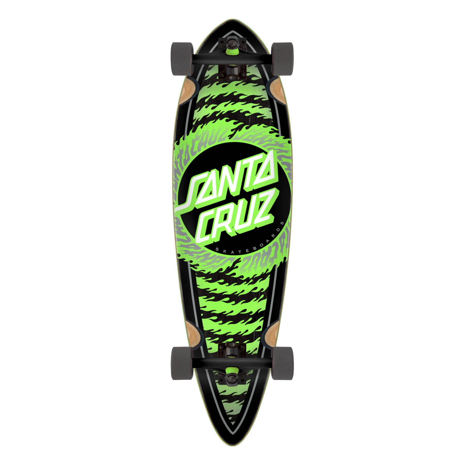 Santa Cruz Longboard Complete Flame Ringed Dot Pintail 9.2" x 33" - Image 2