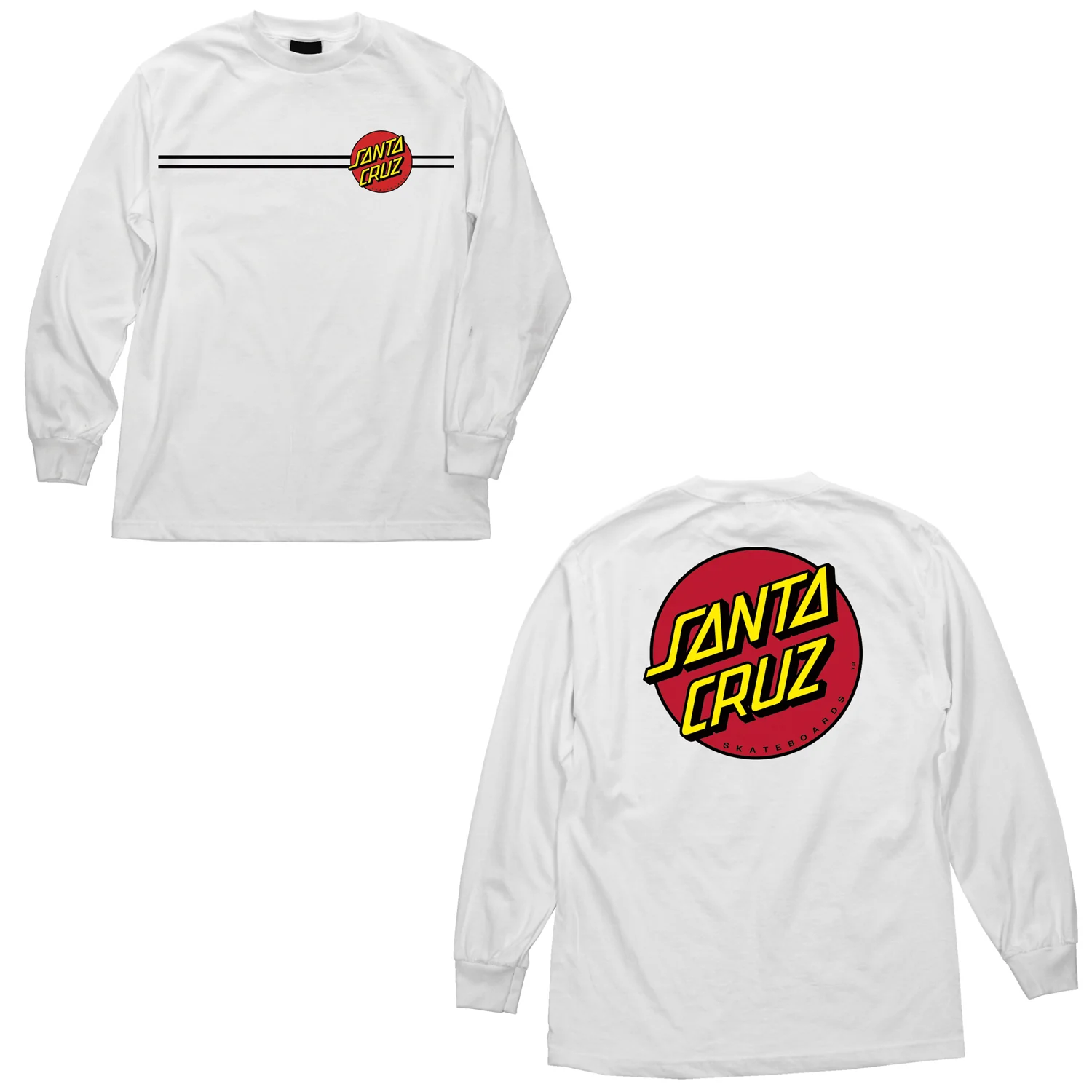 Santa Cruz Longsleeve Shirt Classic Dot White