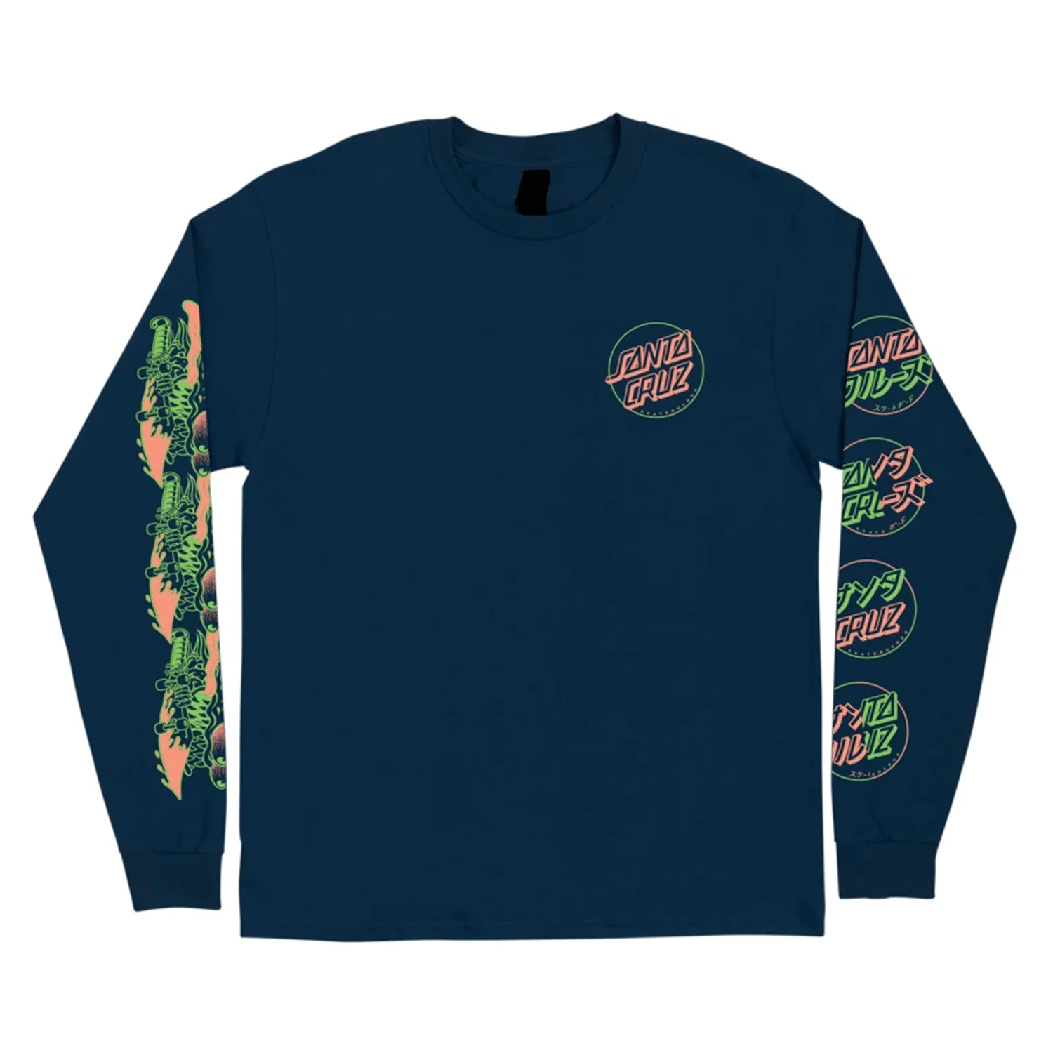 Santa Cruz Longsleeve Shirt Slasher Flip Navy