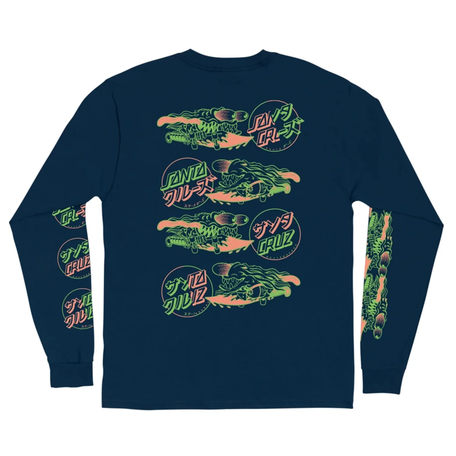 Santa Cruz Longsleeve Shirt Slasher Flip Navy - Image 2
