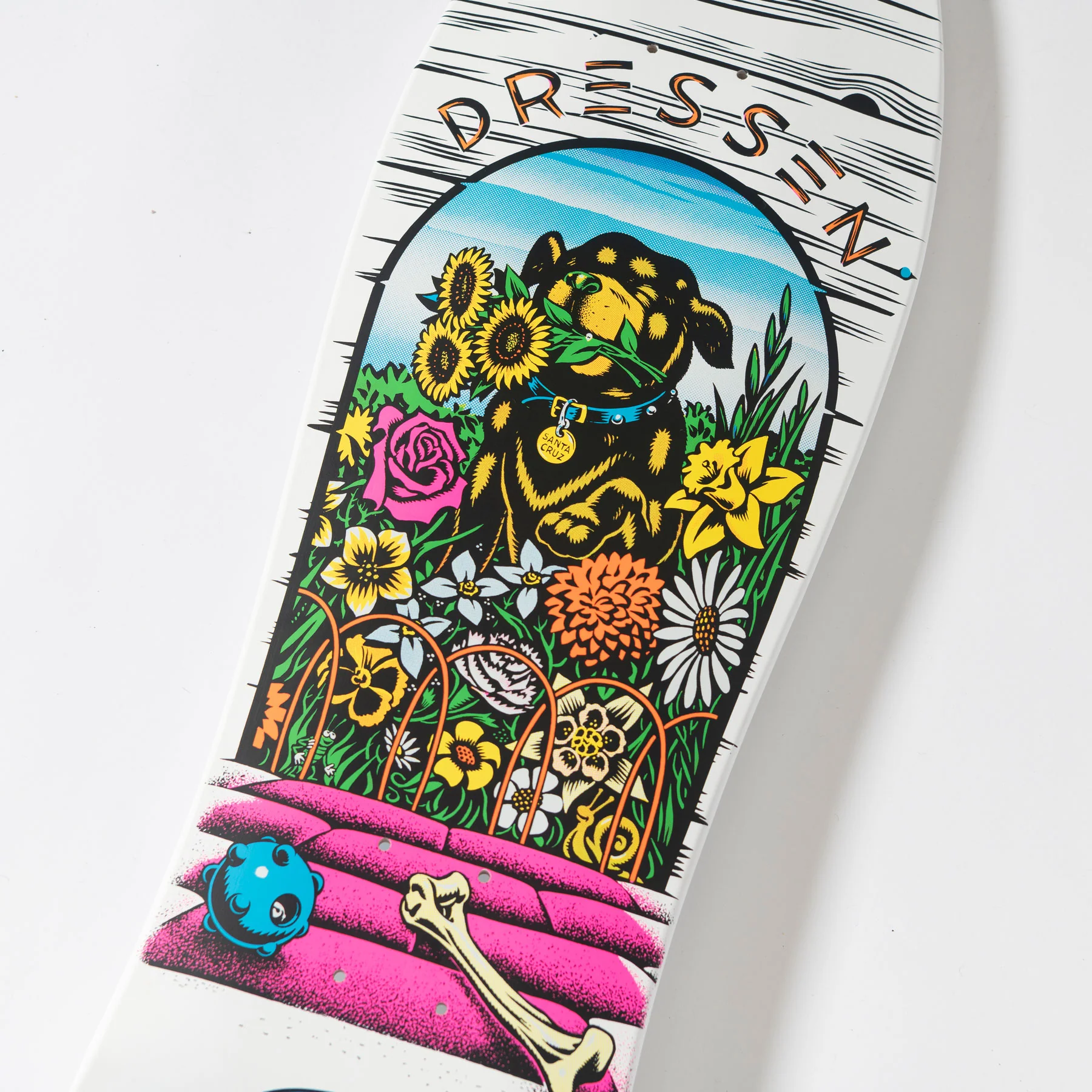 Santa Cruz Old School Skateboard Complete Dressen Pup Re-Issue 9.5" x 29.44" - Image 2