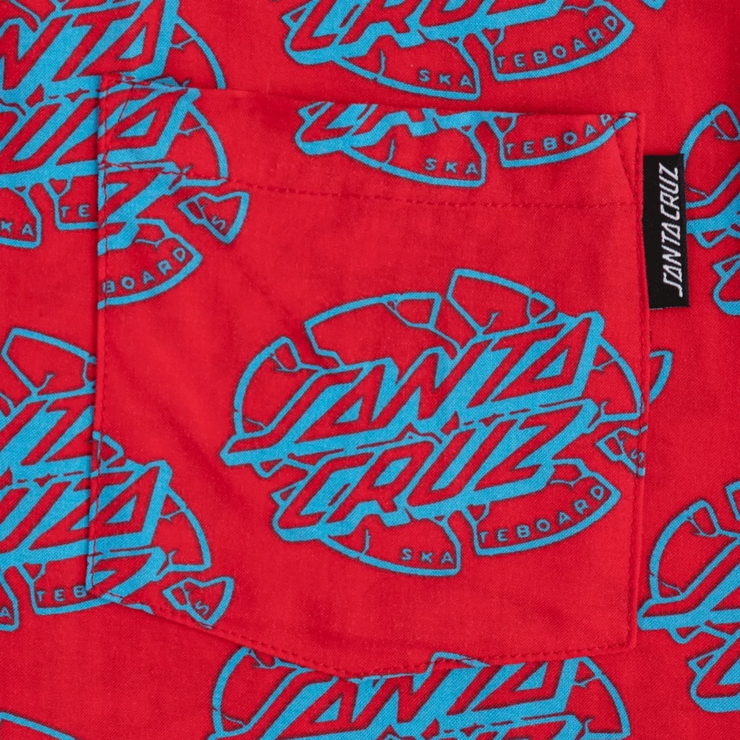 Santa Cruz Shirt Broken Dot Party Top Cardinal/Blue - Image 4