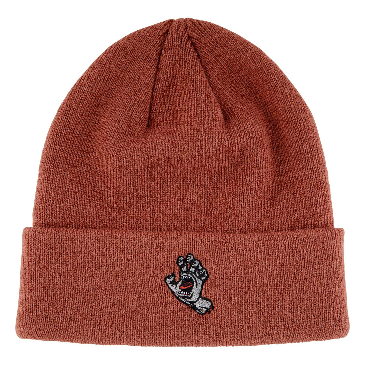 Santa Cruz Skateboard Beanie Screaming Hand Rust/Grey