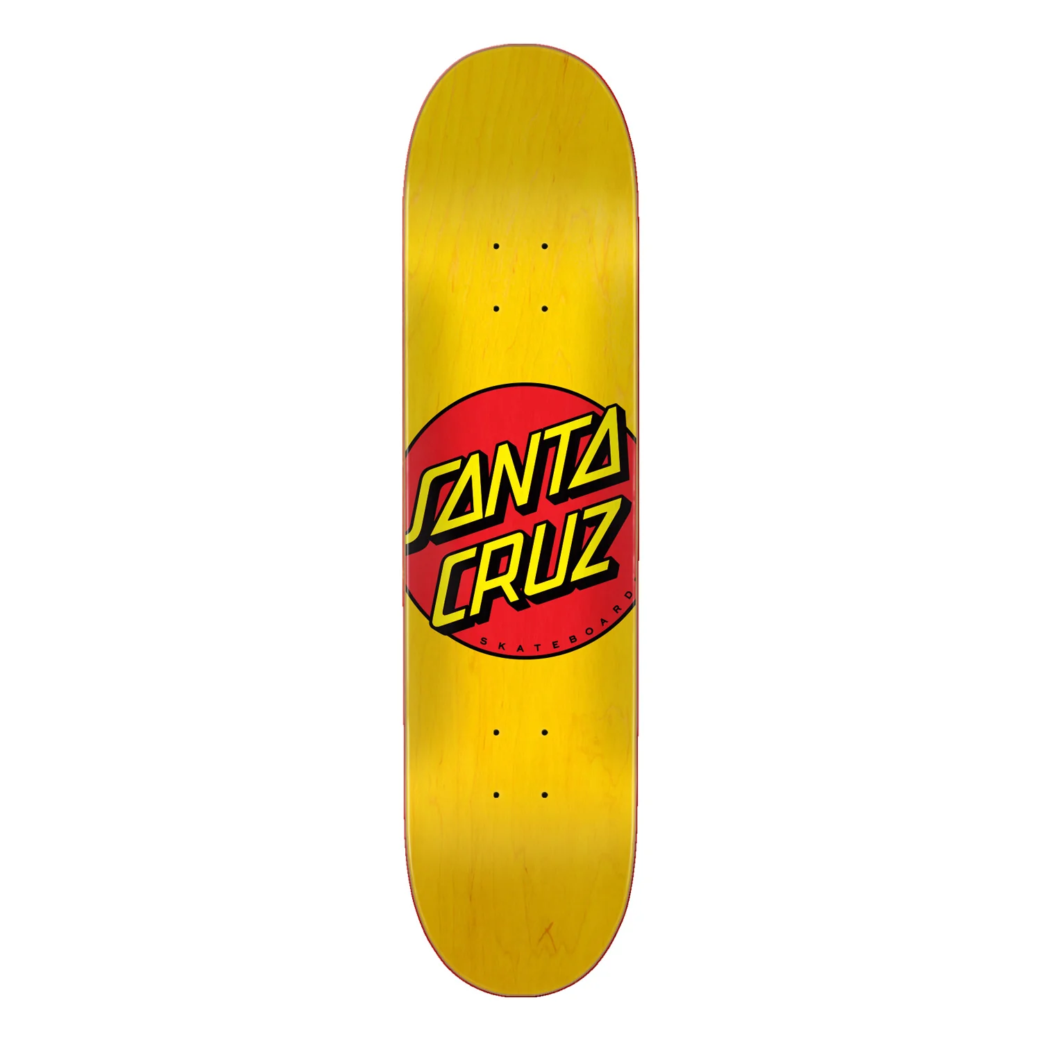Santa Cruz Skateboard Classic Dot Yellow 7.75" x 31.61" with Powell Mini Logo Package - Image 2