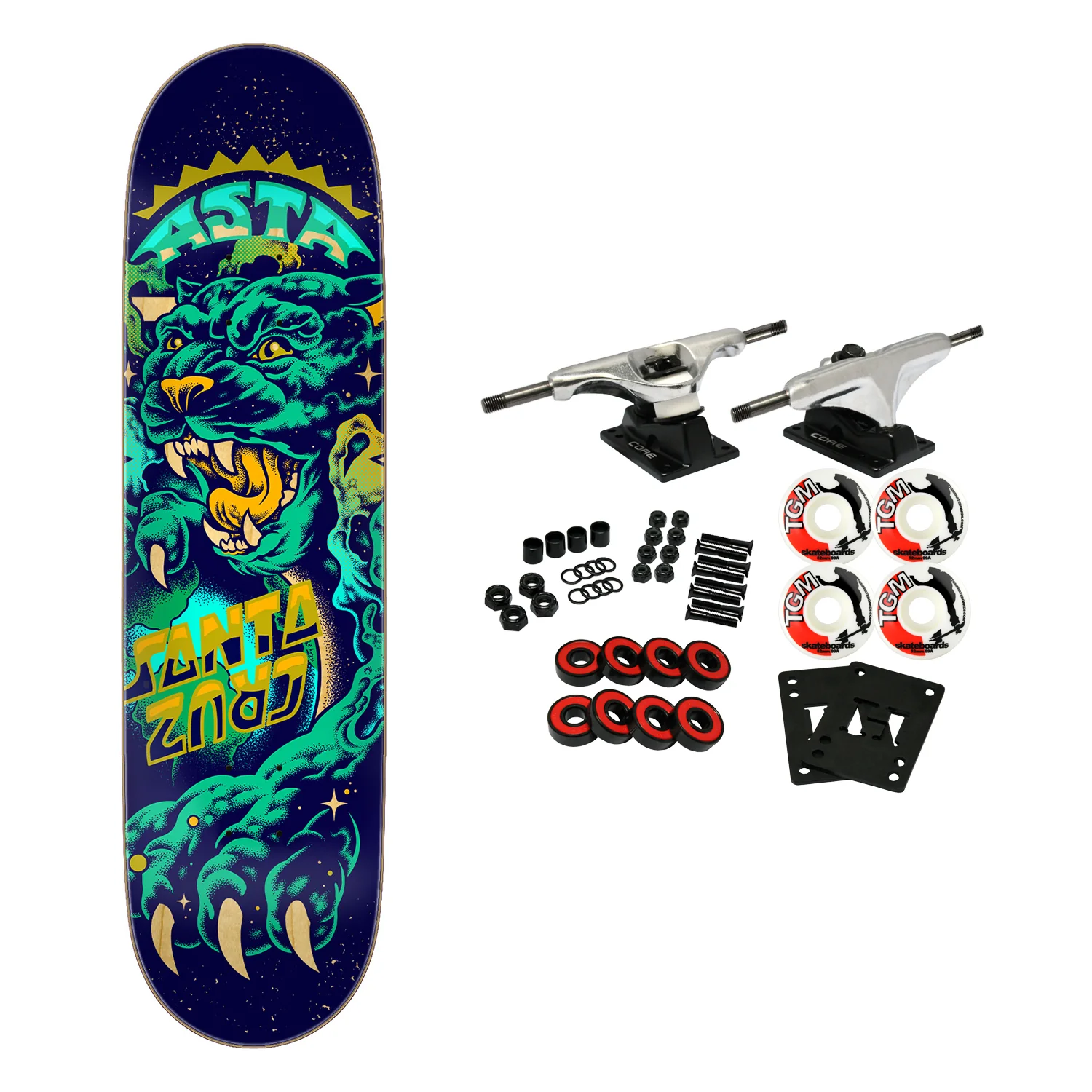 Santa Cruz Skateboard Complete Asta Space Cat Twin 8.2" x 31.6"