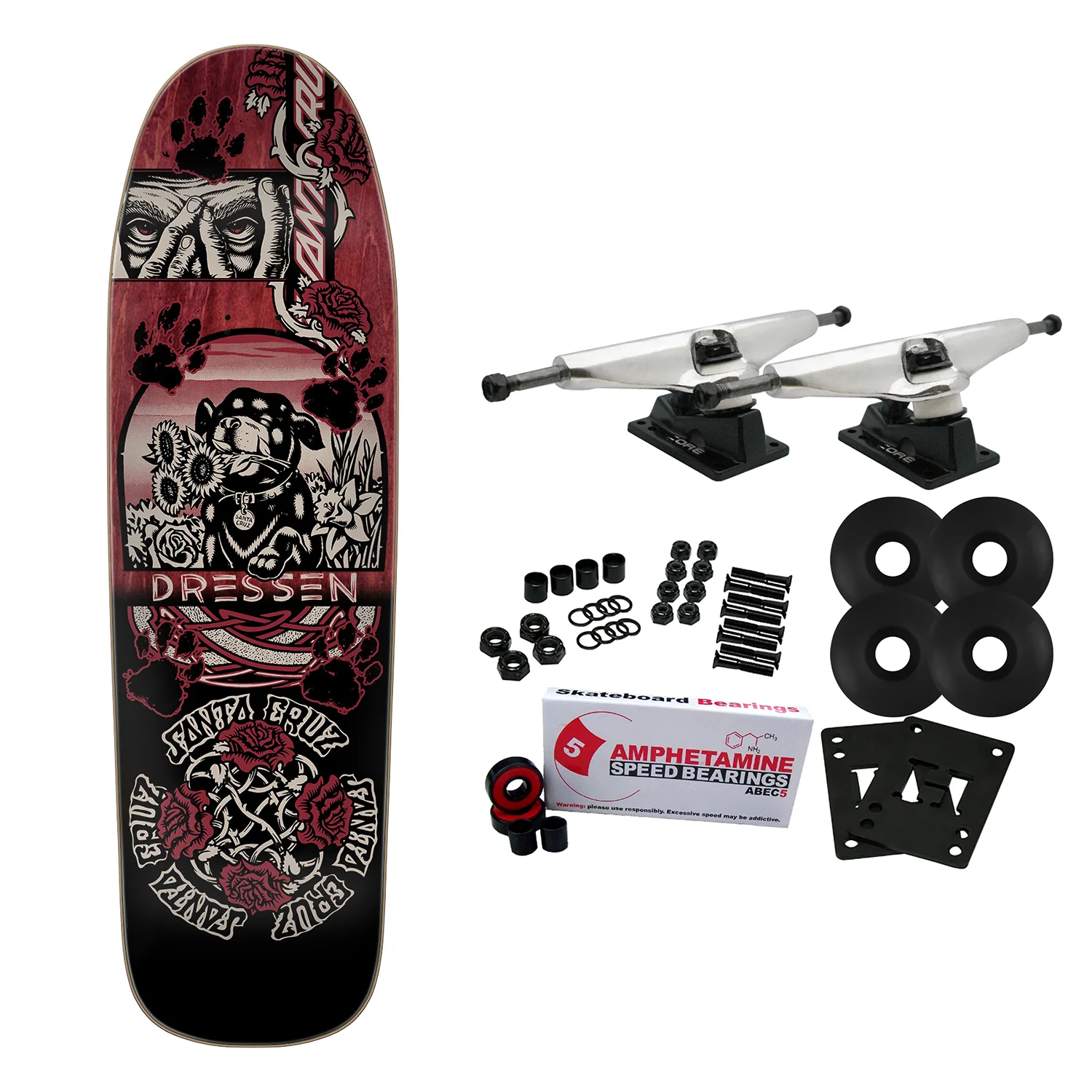 Santa Cruz Skateboard Complete Dressen Evo 9.3" x 32.36"