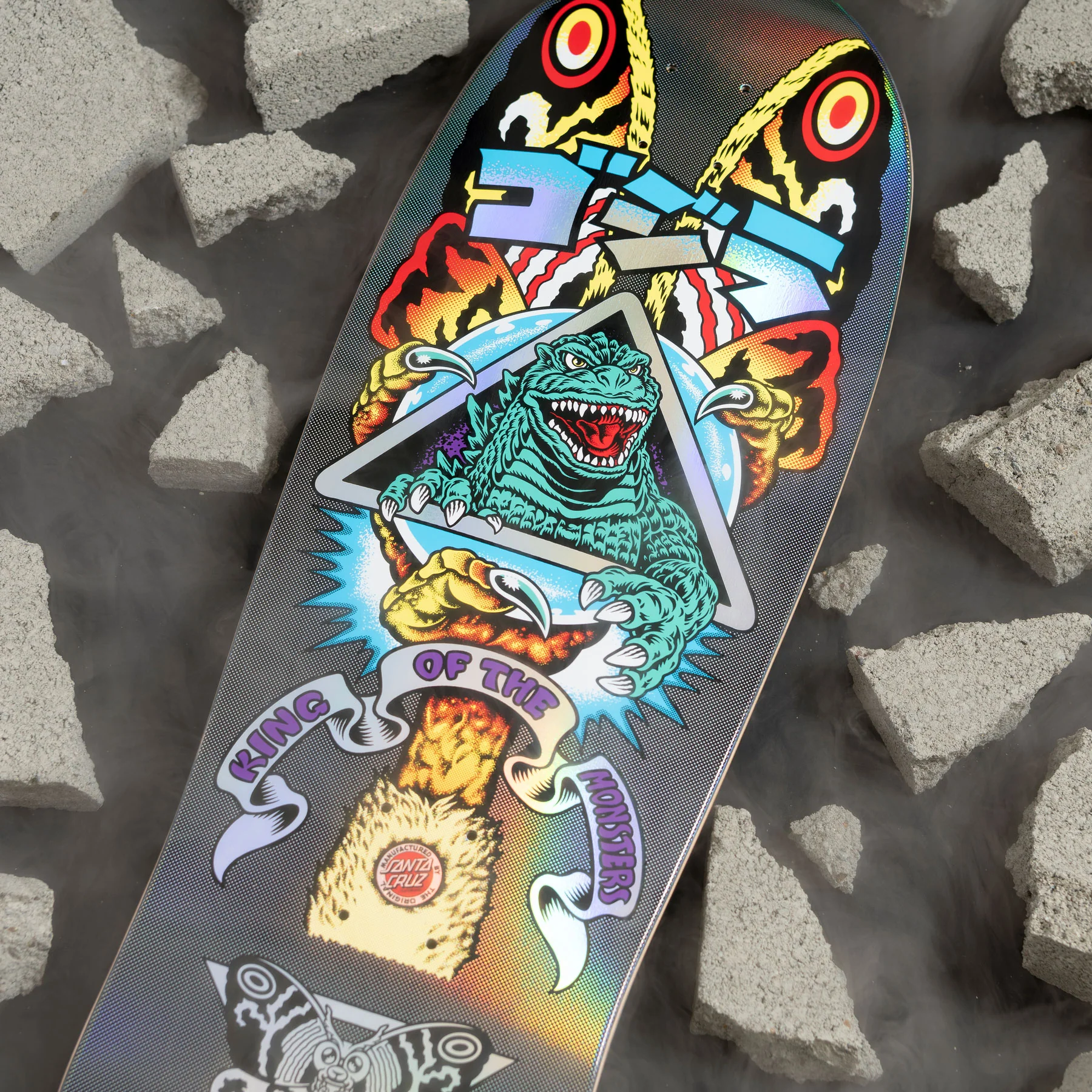 Santa Cruz Skateboard Complete Godzilla Mothra Natas 10.538" x 30.14" - Image 2