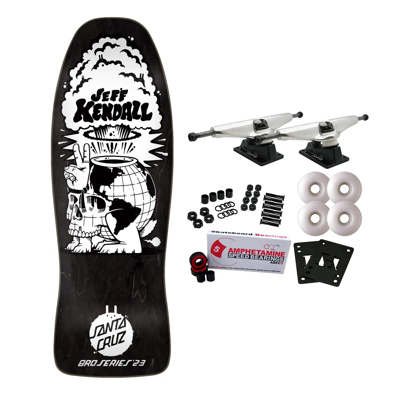 Santa Cruz Skateboard Complete Kendall Friend of the World Reissue 10.0" x 29.7"